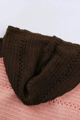 Women's Brown Beach Bonfire Knitted Hoodie - Femstylo