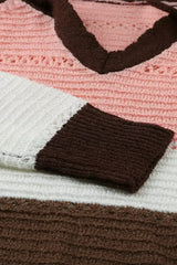 Women's Brown Beach Bonfire Knitted Hoodie - Femstylo