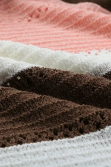 Women's Brown Beach Bonfire Knitted Hoodie - Femstylo