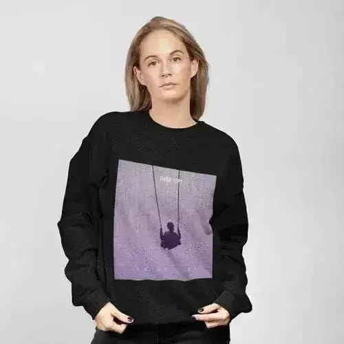 Purple Logo Sweatshirt - Soft Loose Fit Women's Top | Femstylo - Femstylo