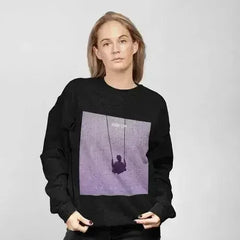 Purple Logo Sweatshirt - Soft Loose Fit Women's Top | Femstylo - Femstylo