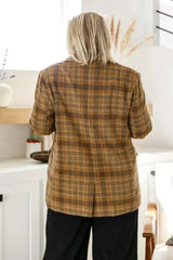 World Class Plaid Blazer - Femstylo
