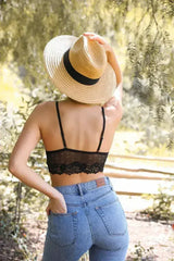 Sexy Floral Lace Strappy Front Bralette - Femstylo