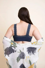 Lace Trim Padded Bralette Plus - Femstylo