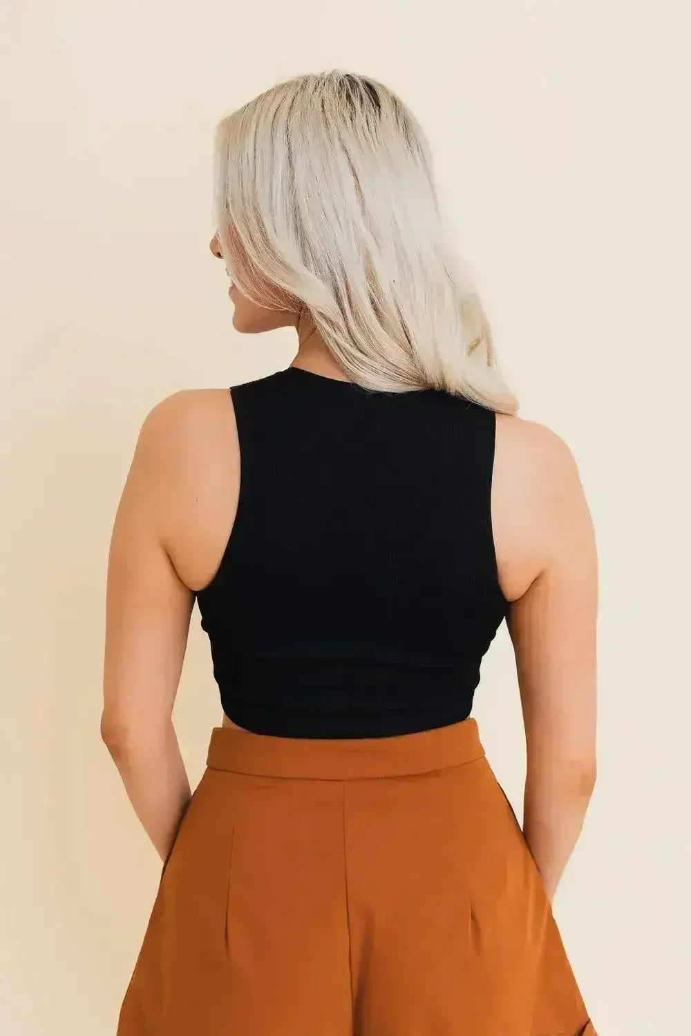 Eco Chic Ribbed Harmony Crop Top - Comfort and Sustainability Combined - Femstylo