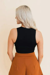 Eco Chic Ribbed Harmony Crop Top - Comfort and Sustainability Combined - Femstylo