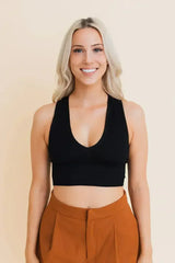 Eco Chic Ribbed Harmony Crop Top - Comfort and Sustainability Combined - Femstylo