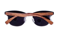 Real Walnut Wood Club Style Sunglasses With Bamboo Case, Polarized - Femstylo