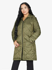 Quilted Down Jacket - Lightweight Hooded Coat | Femstylo - Femstylo
