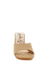 Bumblin Round Heel Micro Suede Sandals - Femstylo