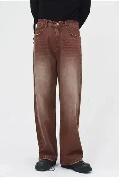 Wide Straight Jeans with Pockets - Femstylo