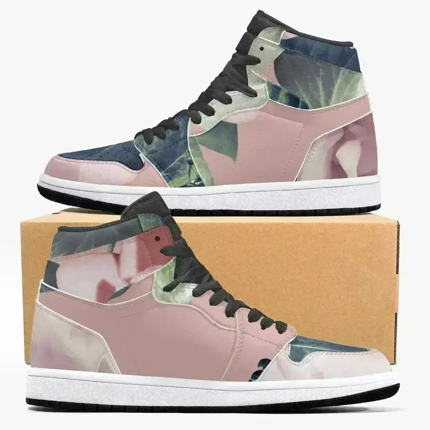 Jacki Easlick Floral Garden High-Top Leather Sneakers - Femstylo