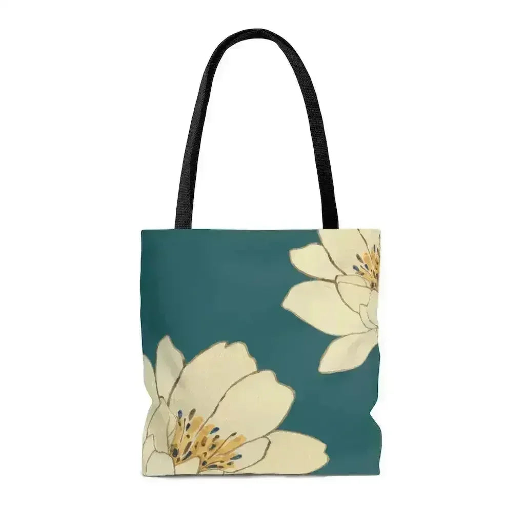 Green Floral Beach Shopper Tote Bag Medium - Femstylo