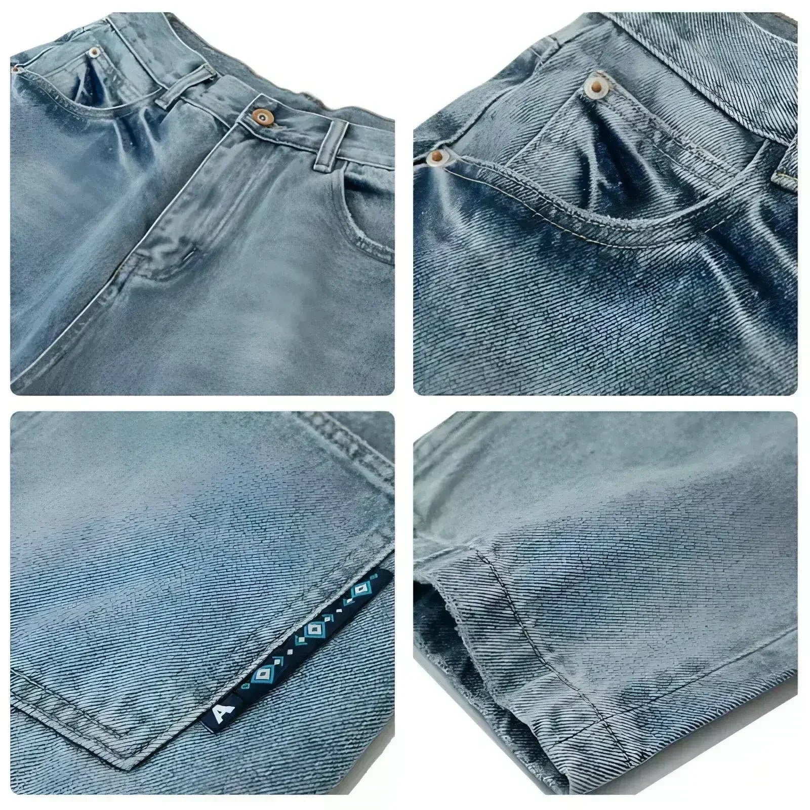UrbanFade™ Retro Distressed Washed Jeans - Femstylo