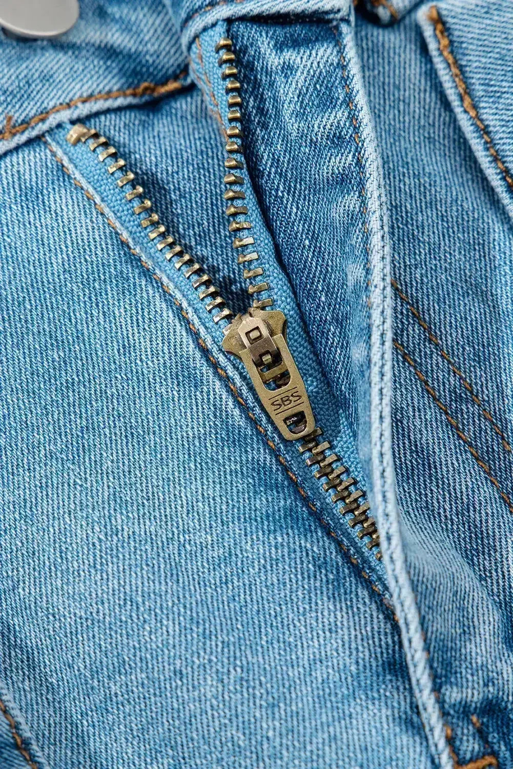 Dusk Blue Acid Washed Bowknot Details High Waist Denim Skirt - Femstylo