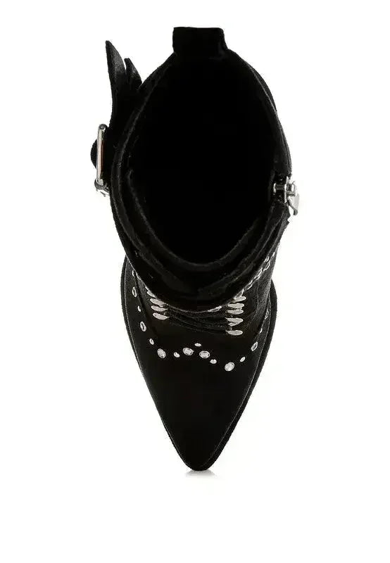 Punk Harness Boots - Studded High Heel Boots | Femstylo - Femstylo