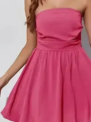 Ruched Tube Mini Dress - Femstylo