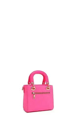 Pink Color Patch Handbag - Top Handle & Crossbody | Femstylo - Femstylo