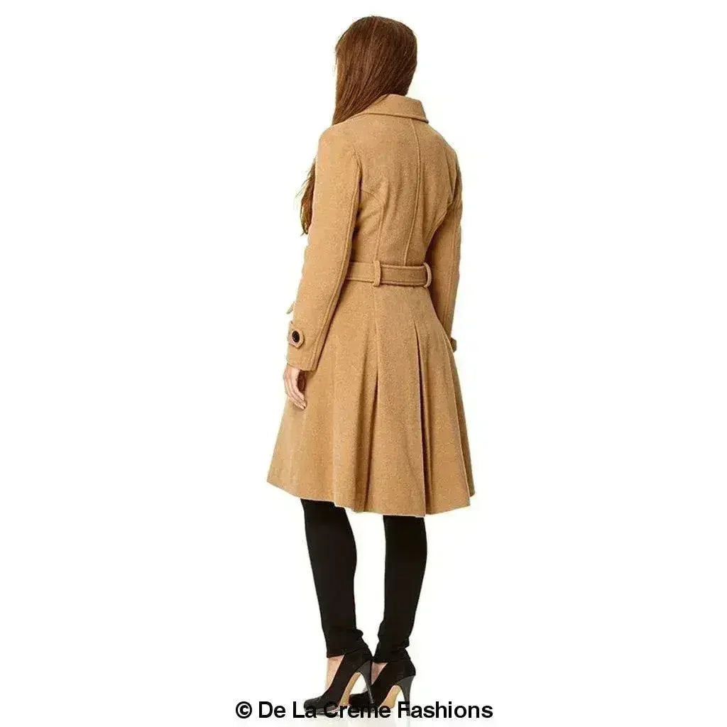 Wool Blend Double Breasted Coat (1201) - Femstylo