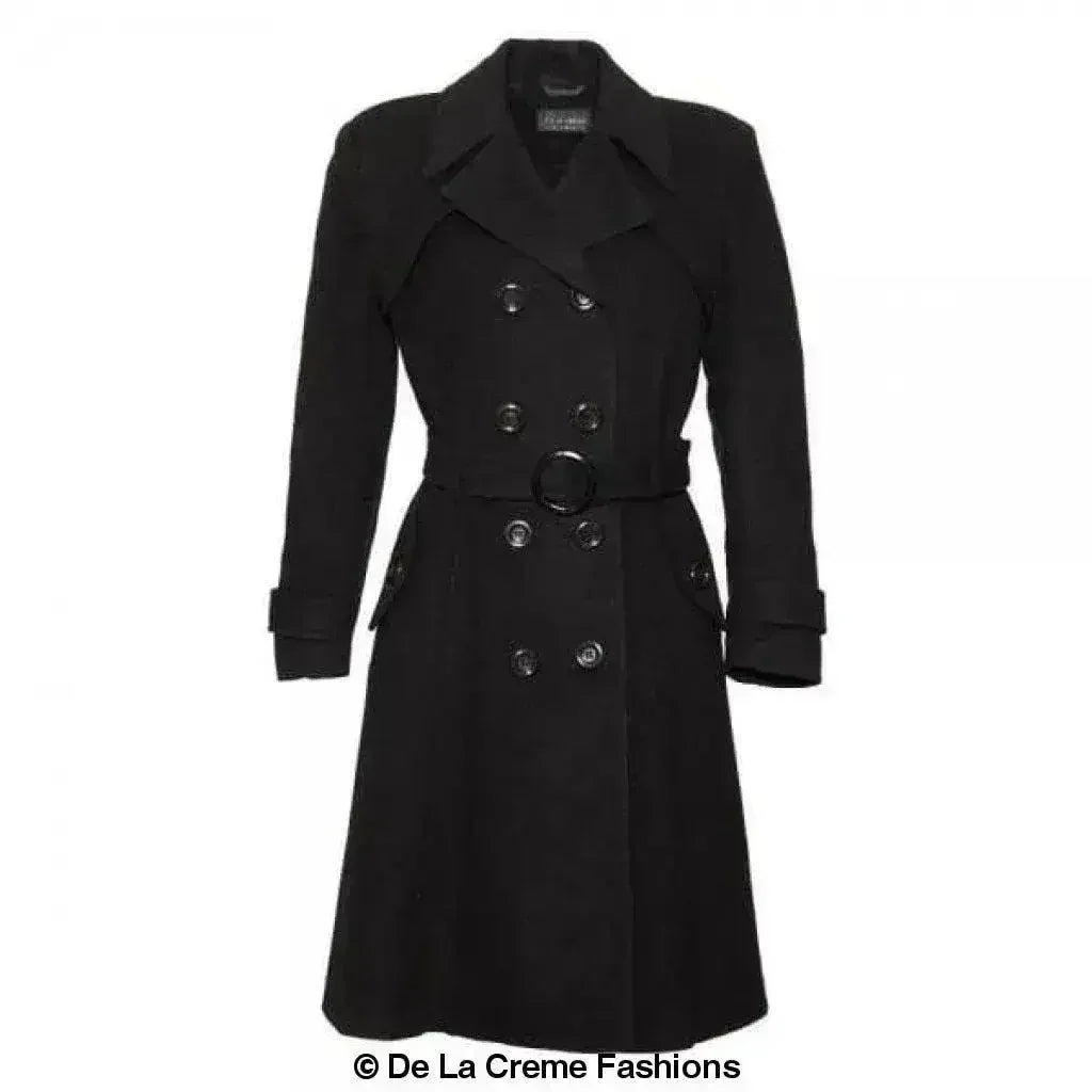 Wool Blend Double Breasted Coat (1201) - Femstylo