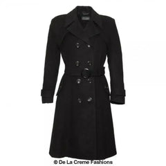 Wool Blend Double Breasted Coat (1201) - Femstylo