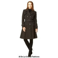 Wool Blend Double Breasted Coat (1201) - Femstylo