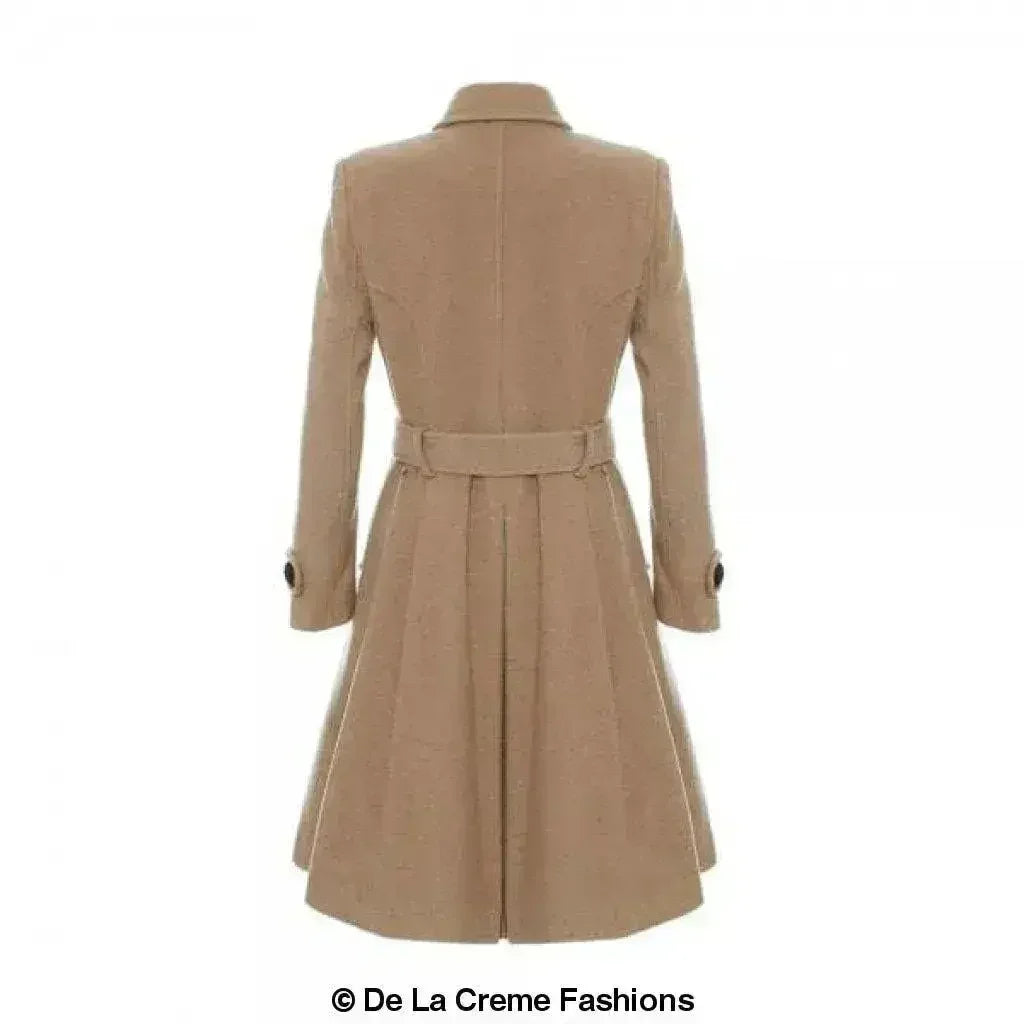 Wool Blend Double Breasted Coat (1201) - Femstylo