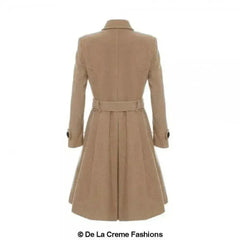 Wool Blend Double Breasted Coat (1201) - Femstylo