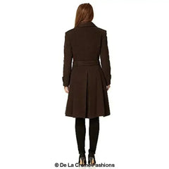 Wool Blend Double Breasted Coat (1201) - Femstylo