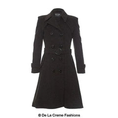 Wool Blend Double Breasted Coat (1201) - Femstylo