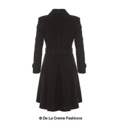 Wool Blend Double Breasted Coat (1201) - Femstylo