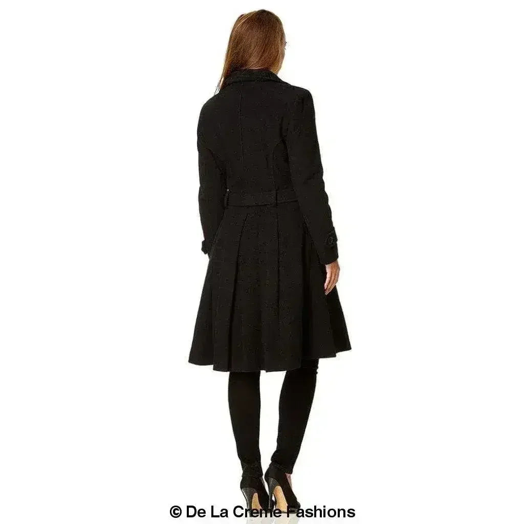 Wool Blend Double Breasted Coat (1201) - Femstylo