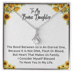 To My Bonus Daughter Necklace, Gift for Bonus Daughter, Step Daughter Birthday - Femstylo