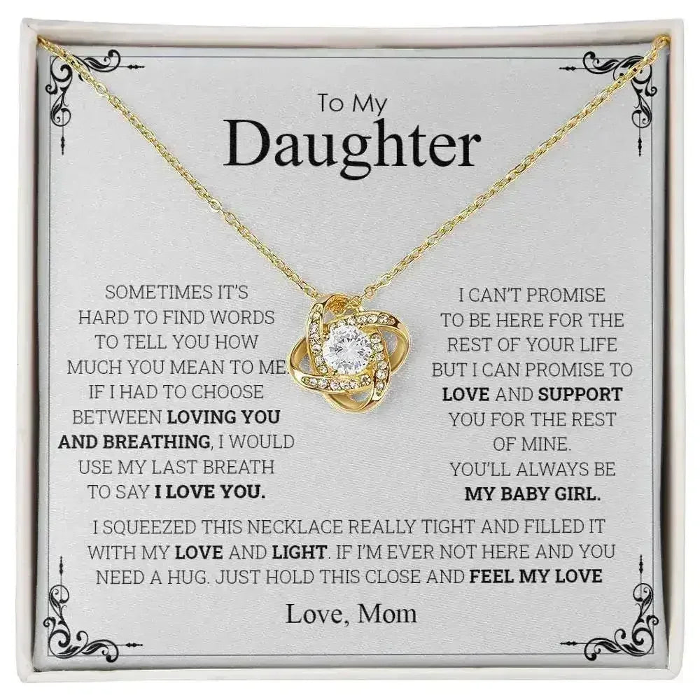 To My Daughter | I Love You - Love Knot Necklace - Femstylo