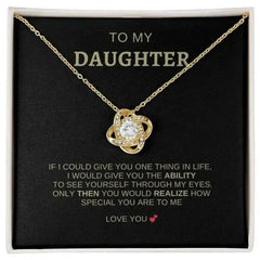 To My Daughter | I Love You - Love Knot Necklace - Femstylo