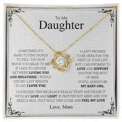 To My Daughter | I Love You - Love Knot Necklace - Femstylo