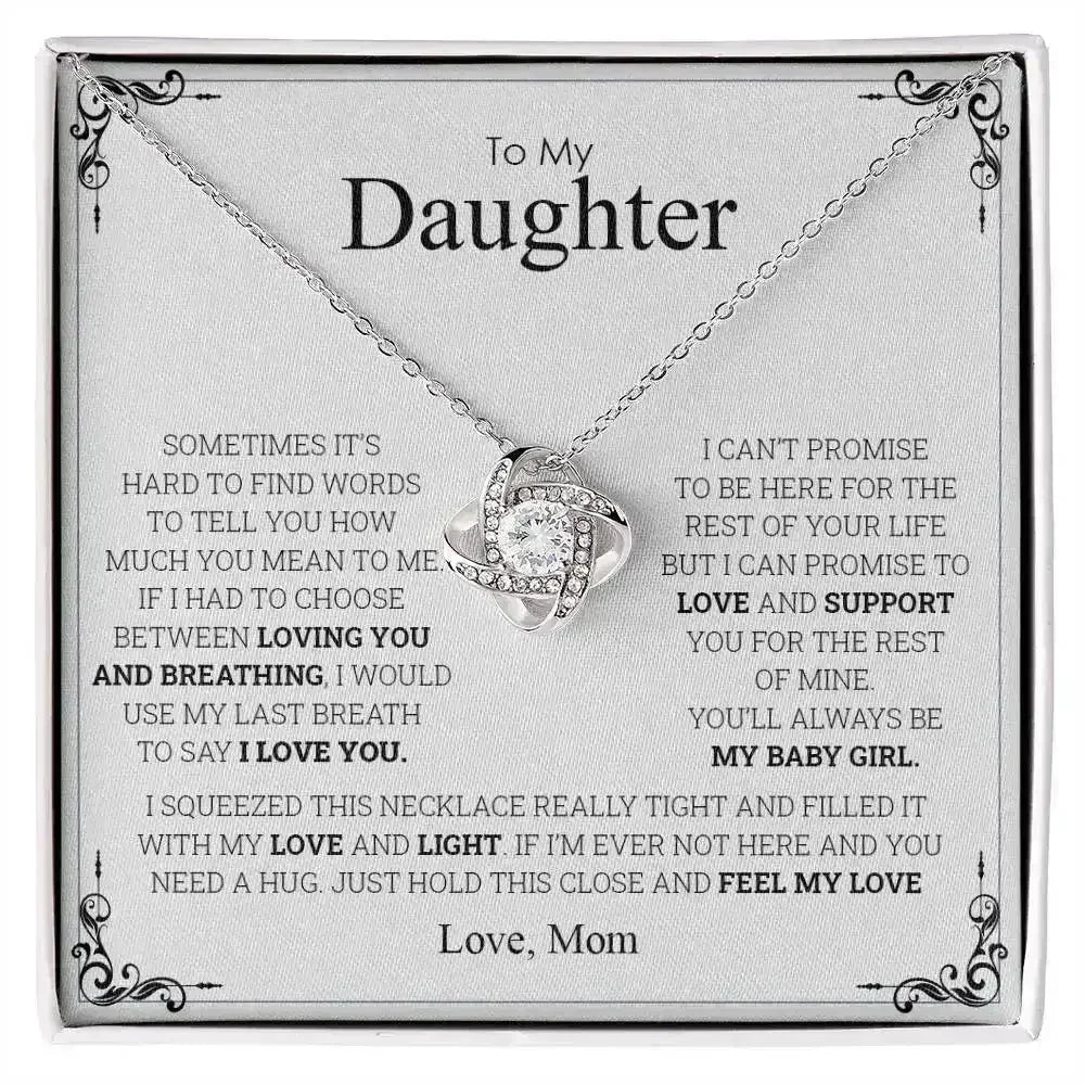 To My Daughter | I Love You - Love Knot Necklace - Femstylo
