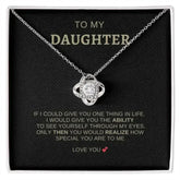 To My Daughter | I Love You - Love Knot Necklace - Femstylo