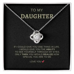 To My Daughter | I Love You - Love Knot Necklace - Femstylo