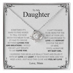 To My Daughter | I Love You - Love Knot Necklace - Femstylo