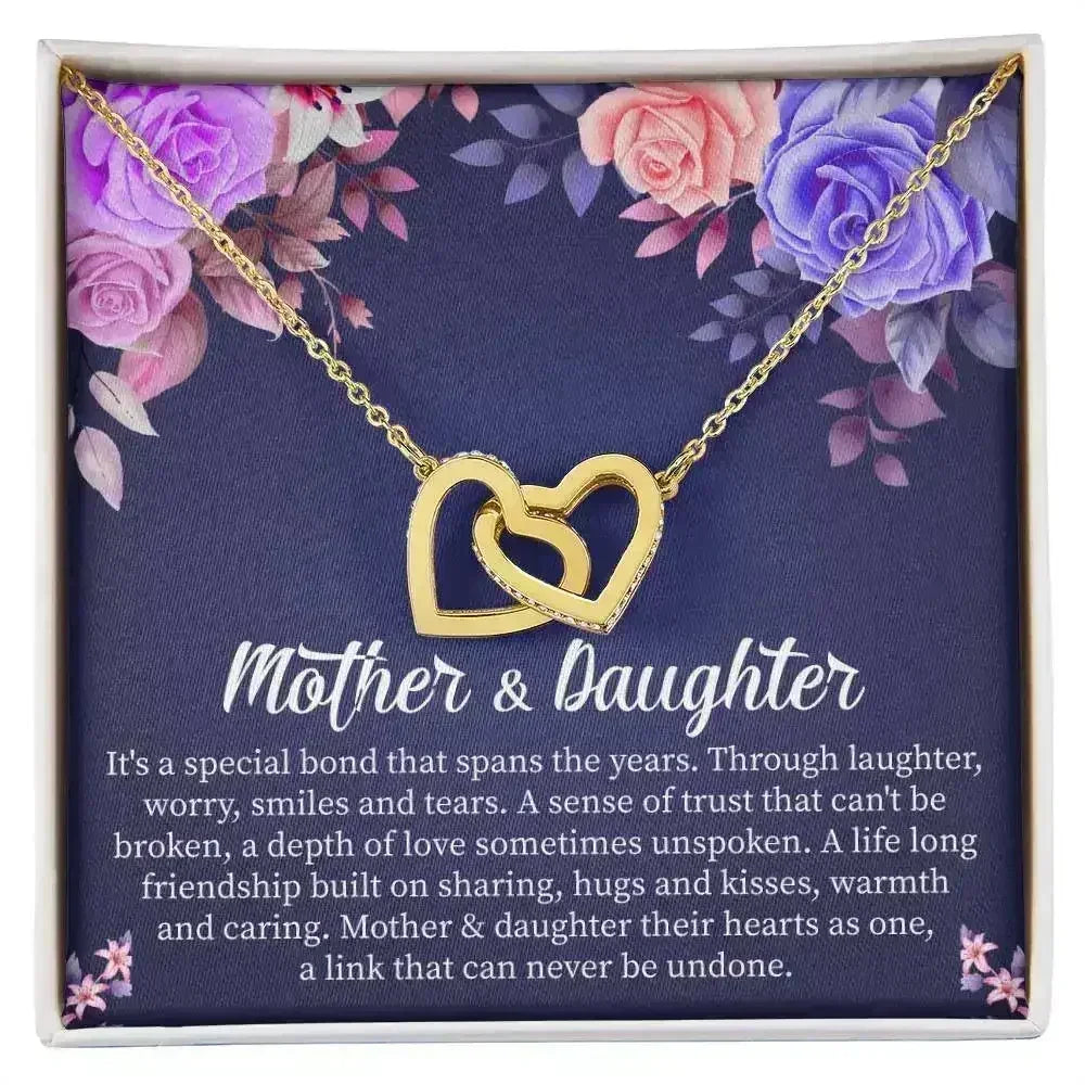 Mother Daughter / Necklace with Message Card and Gift Box - Femstylo