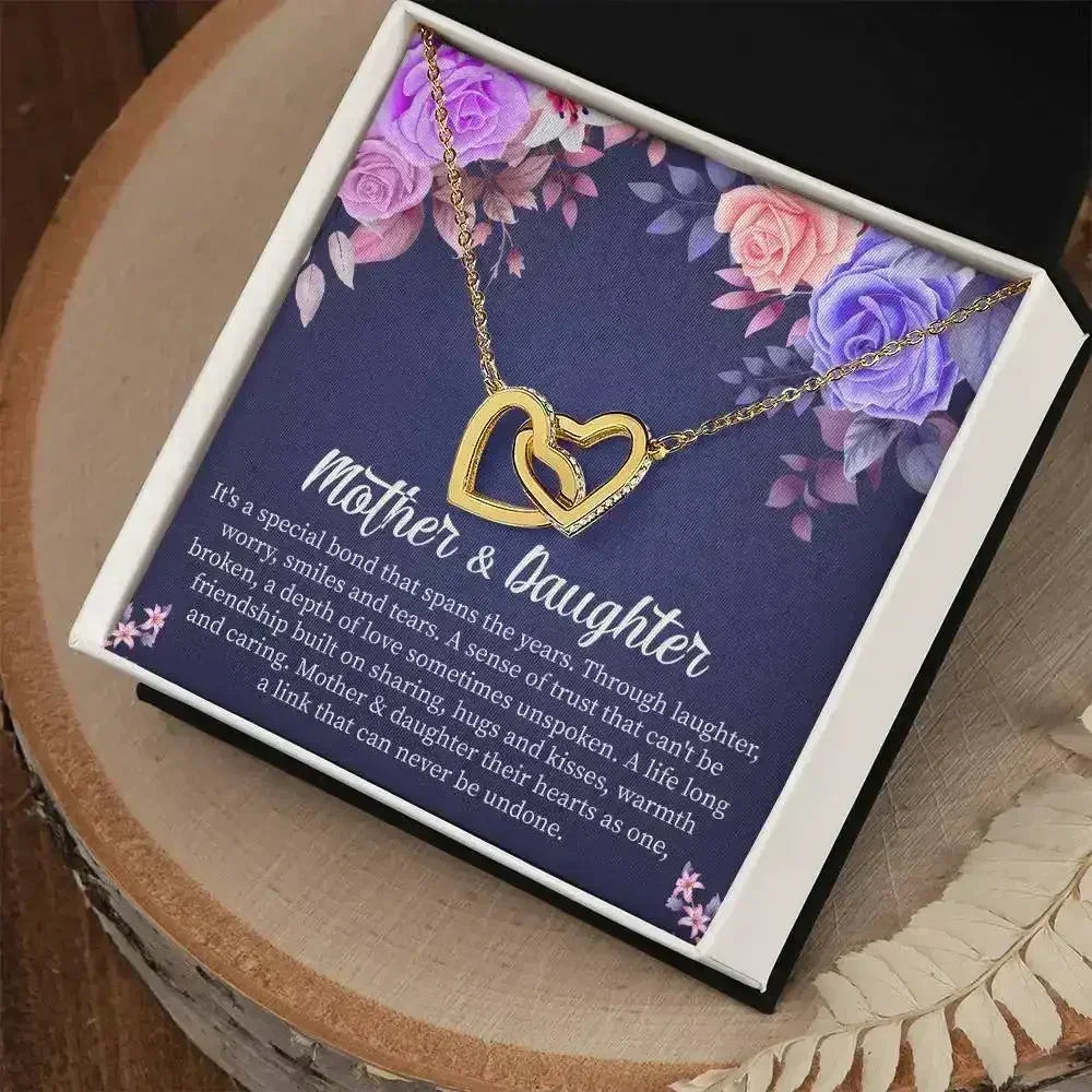 Mother Daughter / Necklace with Message Card and Gift Box - Femstylo