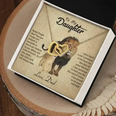 To My Daughter Necklace from Dad - Never forget that I love You, Lion Necklace - Femstylo