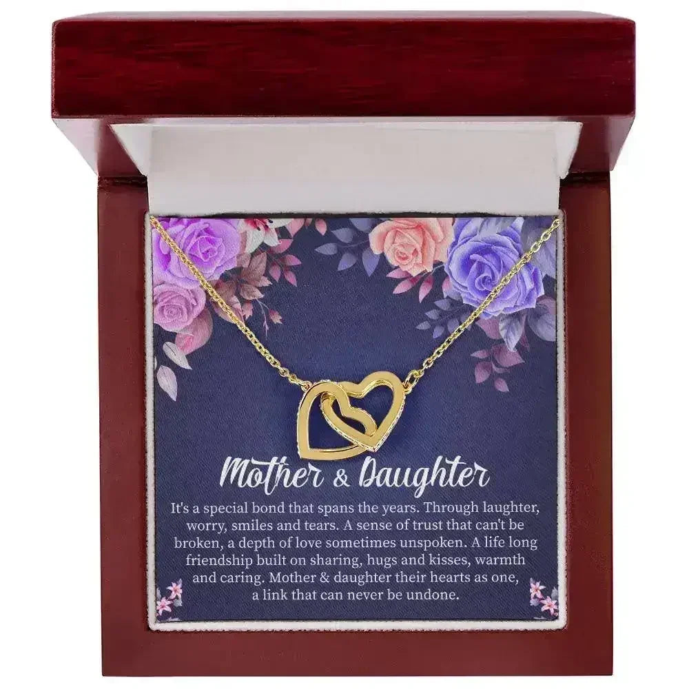Mother Daughter / Necklace with Message Card and Gift Box - Femstylo