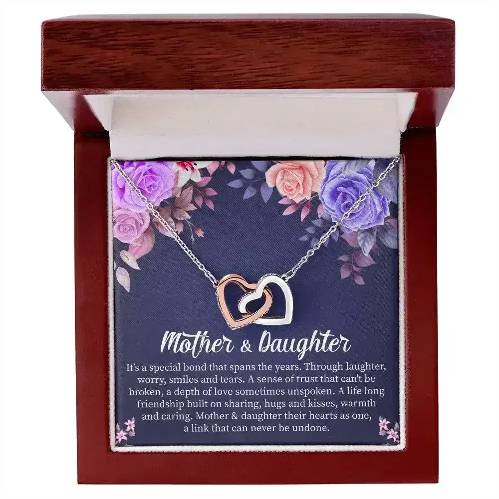 Mother Daughter / Necklace with Message Card and Gift Box - Femstylo