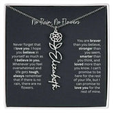 No Rain - No Flowers I Birth Necklace I Name Necklace - Femstylo