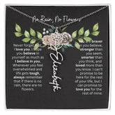 Birth Flower Necklace With Name I No Rain - No Flowers | Elegant Gift for Daughter - Femstylo