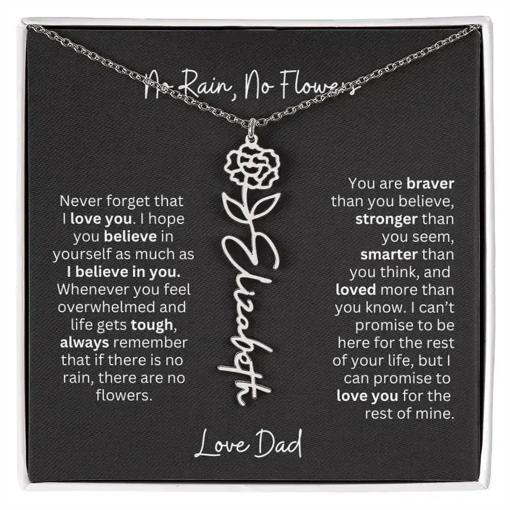 Beautiful Necklace Gift for Daughter From Dad - 'Never Forget That I Love You - Femstylo
