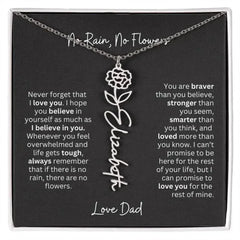 Beautiful Necklace Gift for Daughter From Dad - 'Never Forget That I Love You - Femstylo