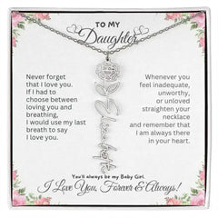 To My Daughter I Birthday Gift I Christmas Present I Birth Necklace I Name Necklace - Femstylo